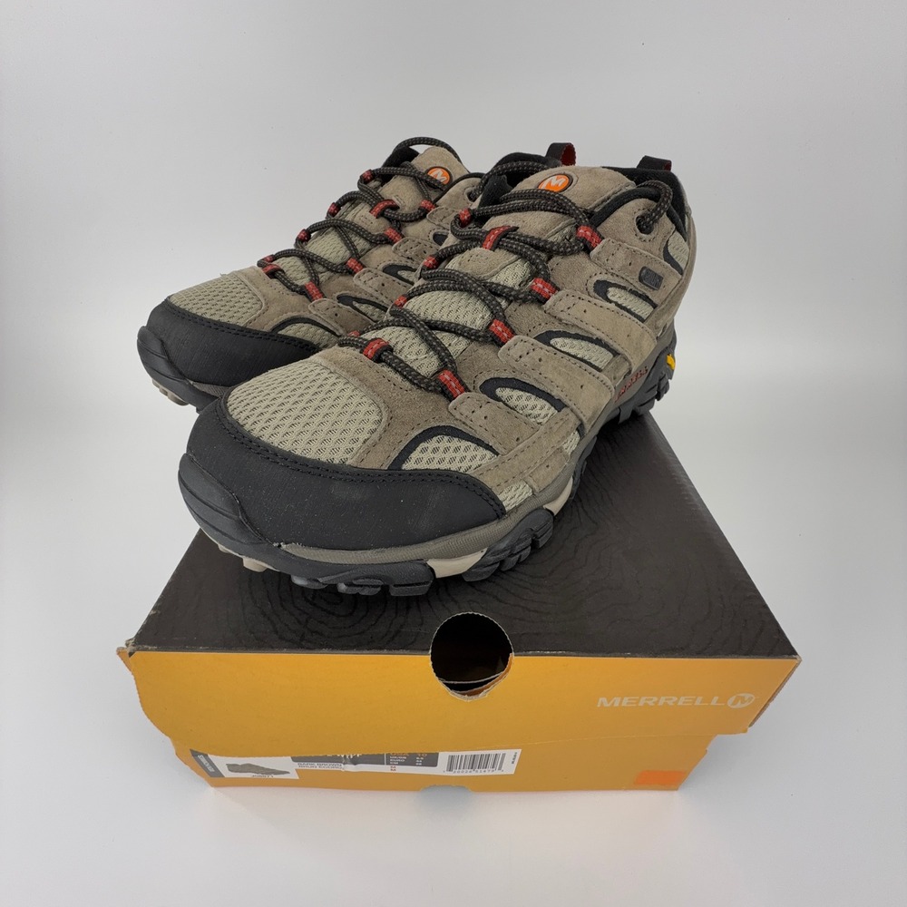Merrell Moab 2 WTPF Mens Hiking Shoes Bark Brown Waterproof J08871 Size 10